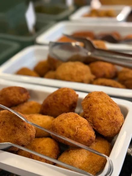 Tray of golden fried bites