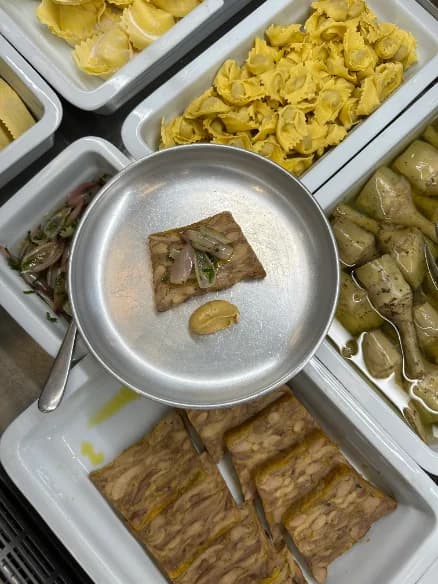 House speciality served on a metal plate