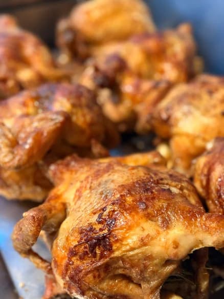 Whole roast chicken